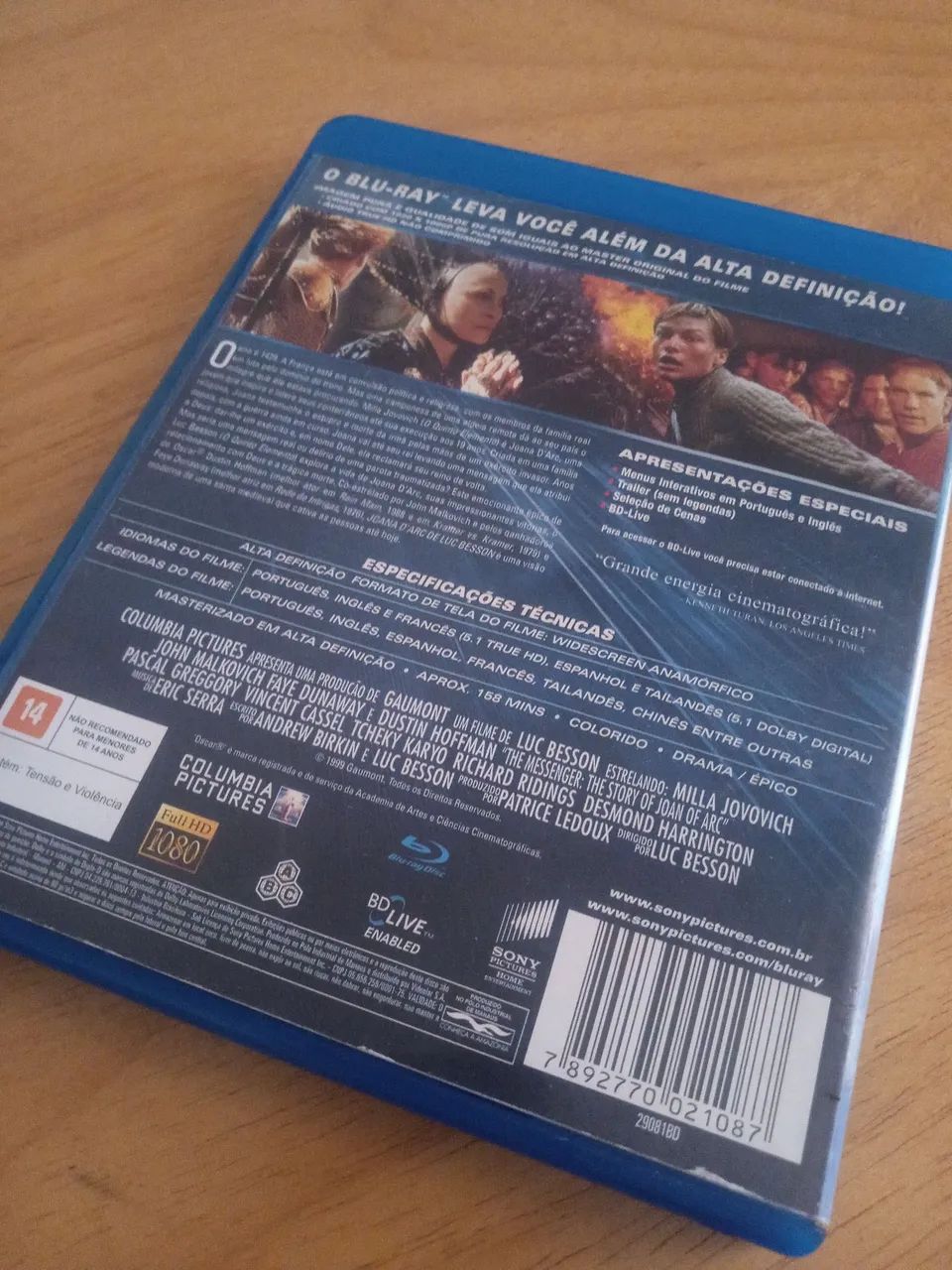 Blu Ray Joana Darc de Luc Besson 1999 original  - Foto 2