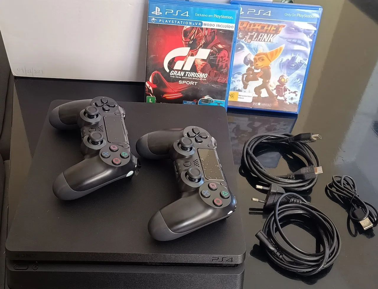 PS4 Slim + 2 Controles + 5 Jogos + Caixa - Foto 3