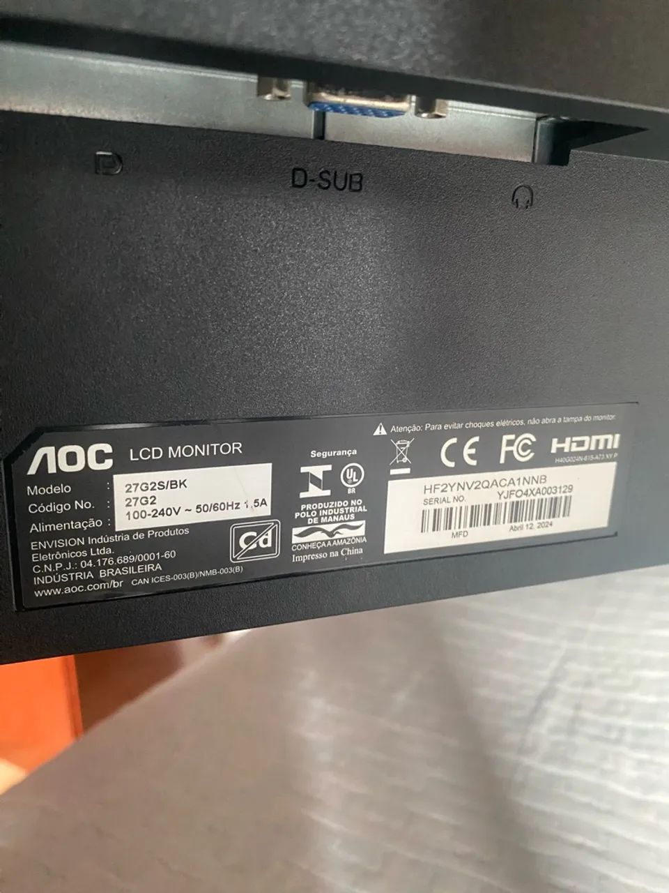 Monitor AOC 27 Pol 144Hz - Foto 3