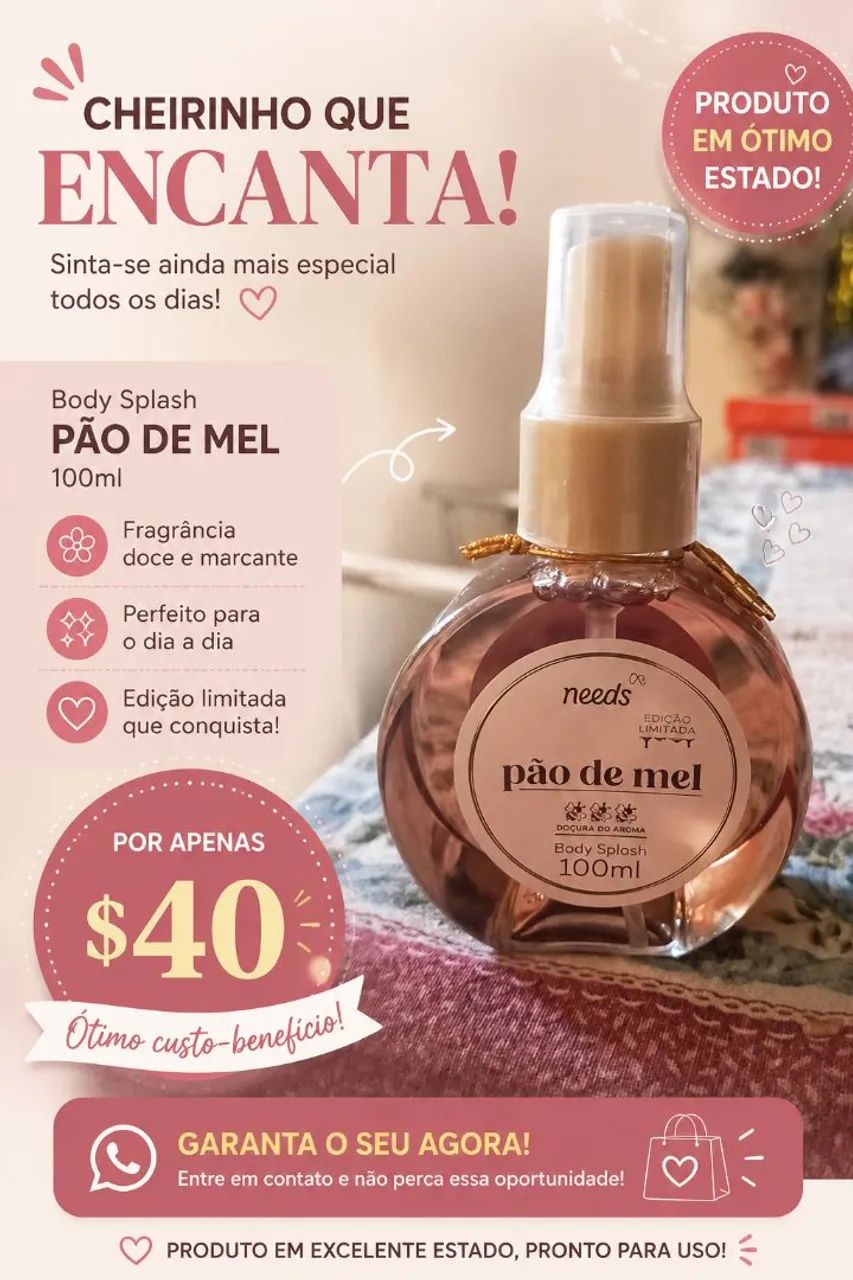 Colônia sedutora mel de abelha