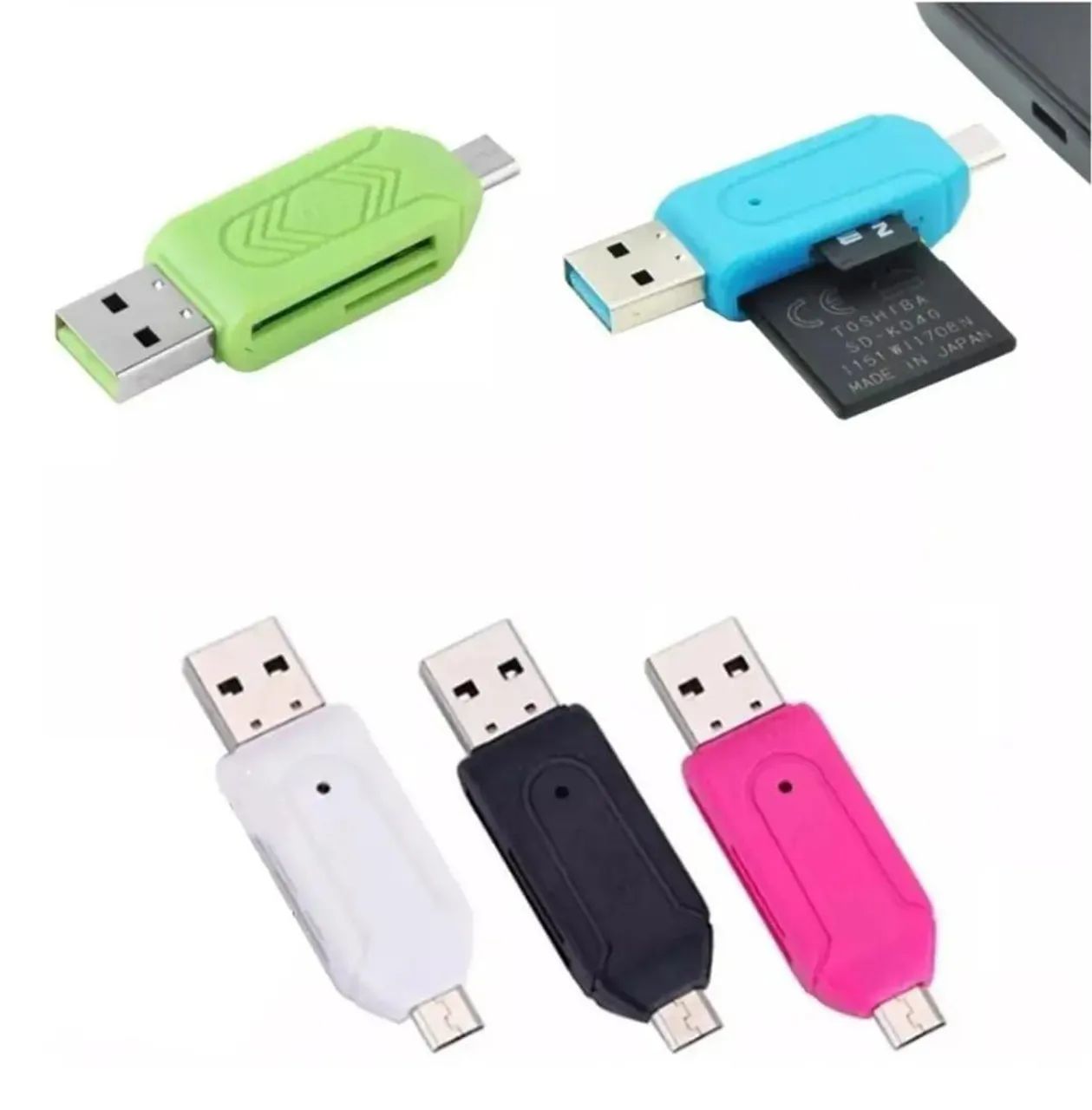 Leitor de Cartão USB + OTG Micro V8 IT-BLUE LE-5555 - Foto 2