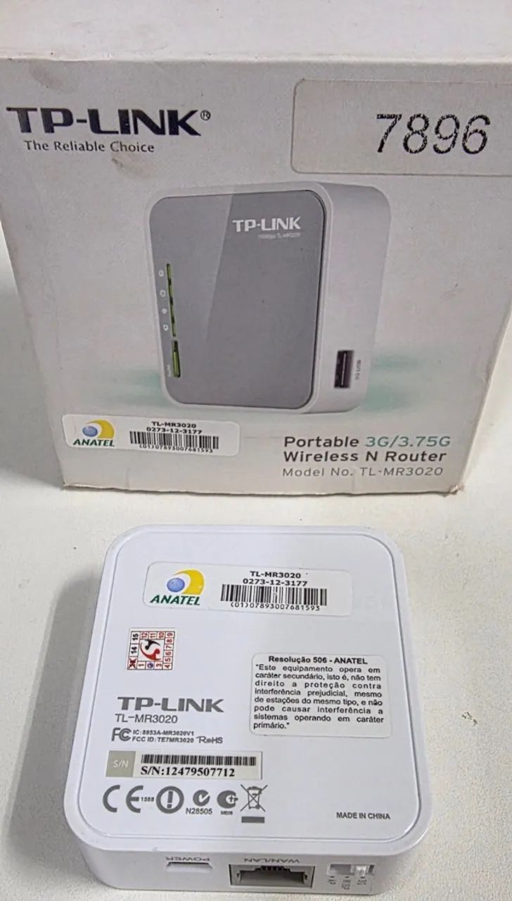 Roteador TP-link TL-MR3020 Branco Cor Cinza