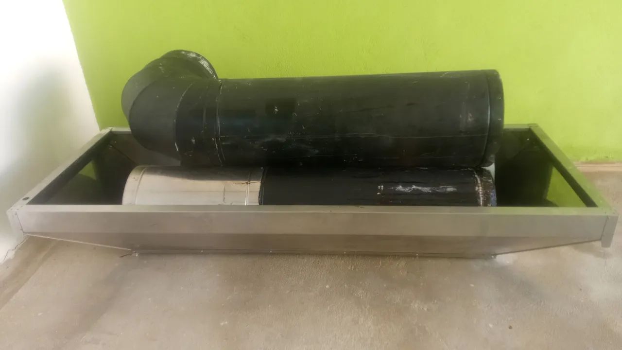 Coifa industrial com tubulação completa e motor, aceito proposta 