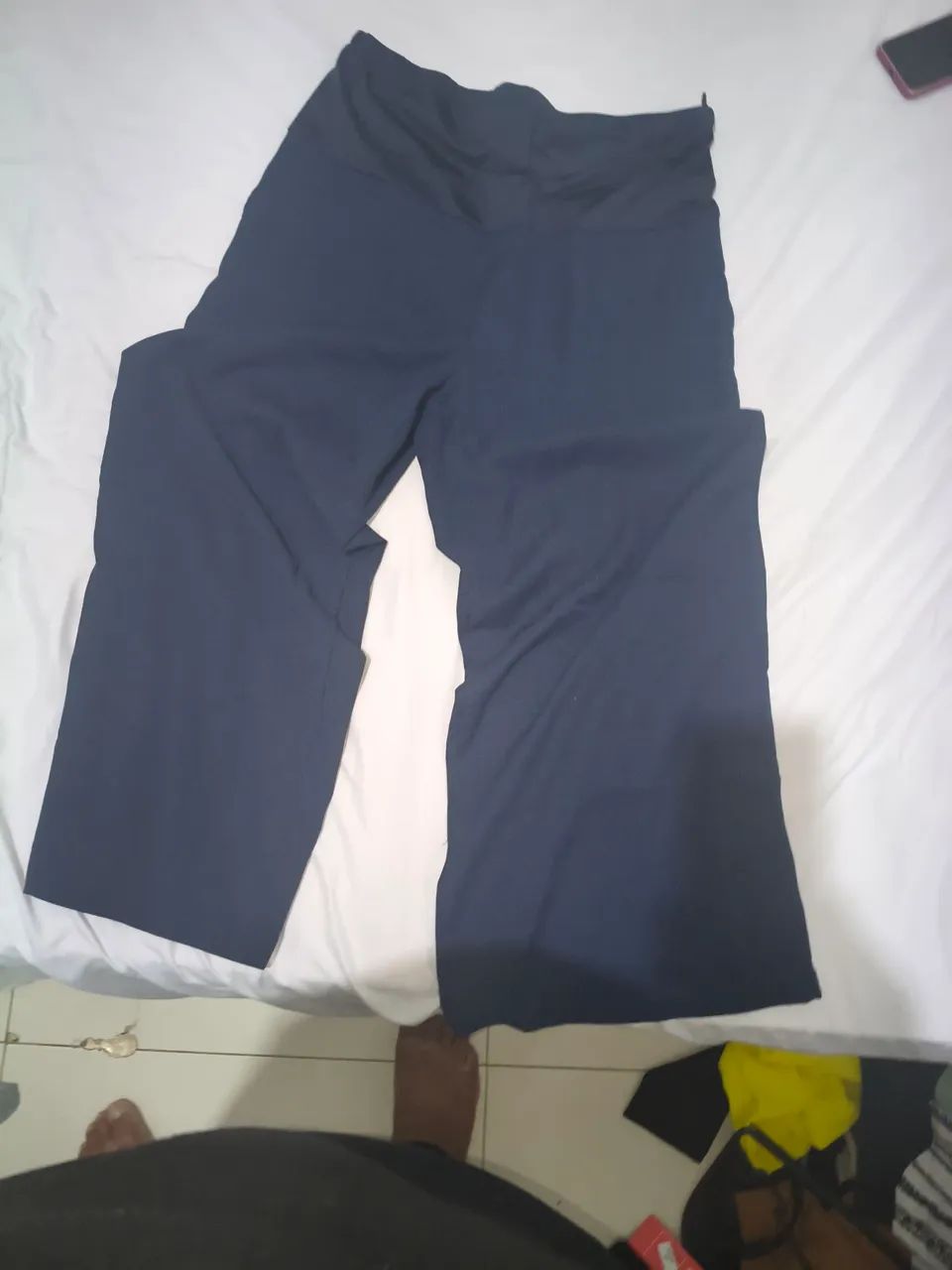 Calça para gestante cós alto