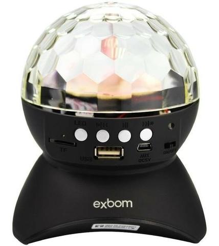 Exbom Caixa De Som Globo Cs-a24-bt Com Led Dj Usb/fm/sd 6w R$ 79,00 - Foto 3