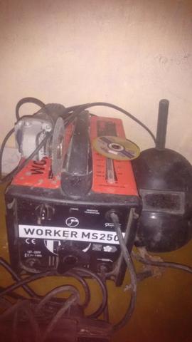 "kit soldador" máquina de solda + lixadeira + mascara