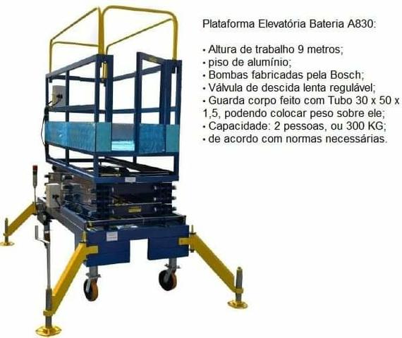 Plataforma elevatória para serviços em altura, plataforma tipo tessoura,