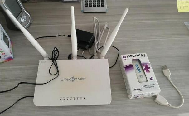 Roteador 300Mbp/s Link One 3 Antenas