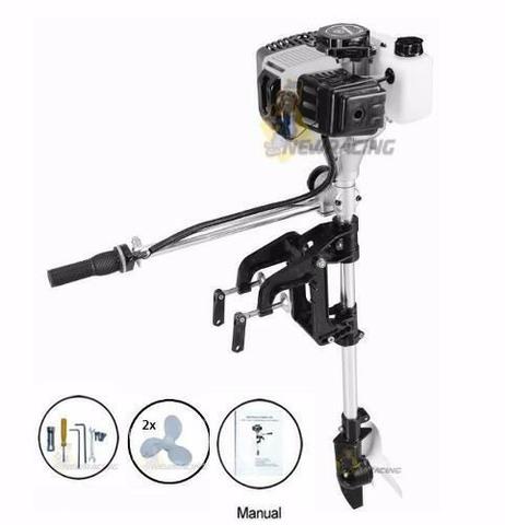 Motor Barco Popa Caiaque Rabeta Vertical 52cc C/ Embreagem