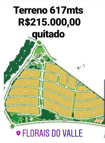 Lote condomínio florais do Valle 617mts