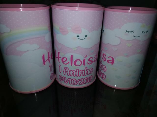 Chuva de amor, bençãos cofrinhos personalizados lembrancinhas aniversario menina - Foto 3