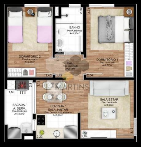 Apartamento para venda em novo hamburgo, rondônia, 2 dormitórios, 1 banheiro, 1 vaga - Foto 10