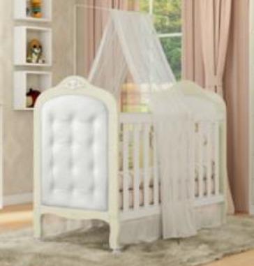 Berço que vira Mini Cama -com Capitonê - Elô *NOVO* ShopMix Móveis