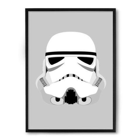 Quadro Stormtrooper Tamanho A4 - Acompanha moudura, vidro e pendurador