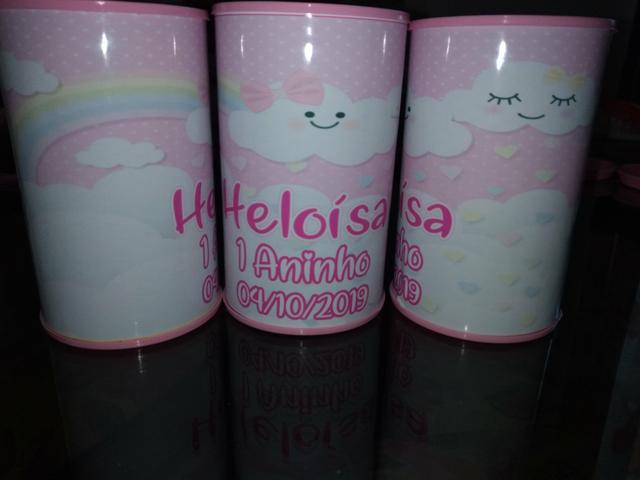 Chuva de amor, bençãos cofrinhos personalizados lembrancinhas aniversario menina - Foto 4