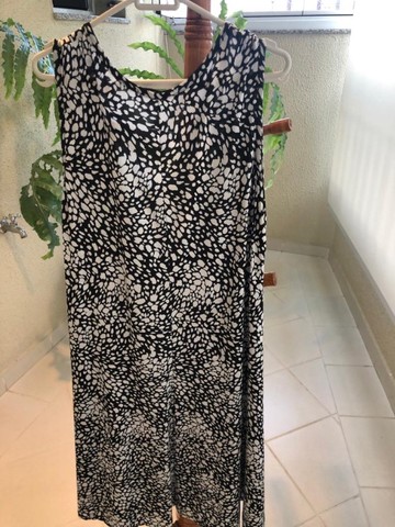 Vestido preto e branco - tecido frio G  - Foto 2