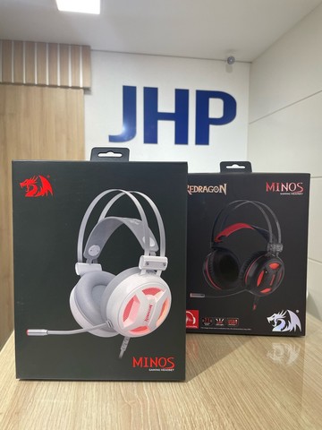 Headset Gamer Redragon MINOS, Lunar White & Black - até 12x sem juros!! - Foto 2