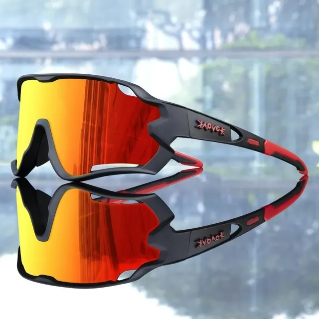 Um Par De Óculos De Ciclismo Esportivo Em Forma De Cobra Tr90
