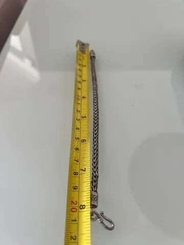 Pulseira de prata 925 - ponto peruano - Foto 2