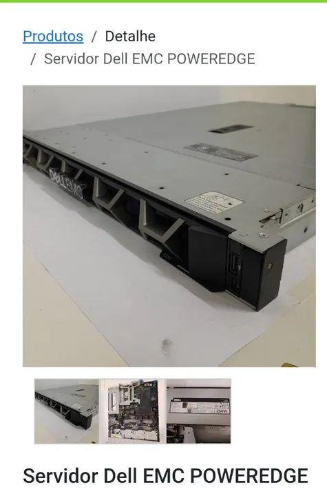 Pra vender hoje Servidor Dell EMC Poweredg