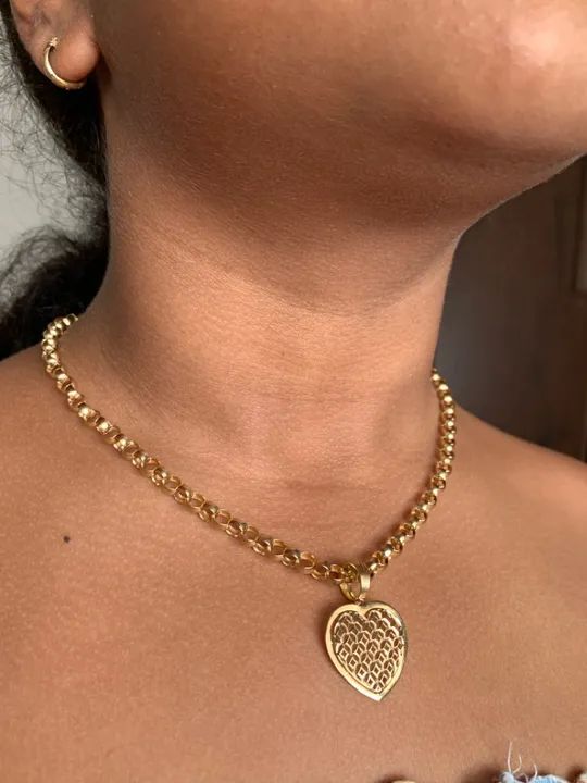 Corrente Elo português com pingente  - Foto 3