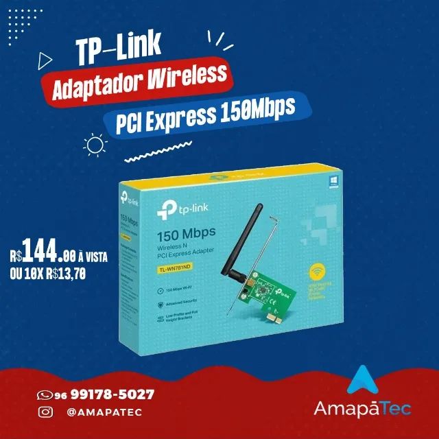 Placa de Rede PCI Express 150Mbps TP-Link - TL-WN781ND