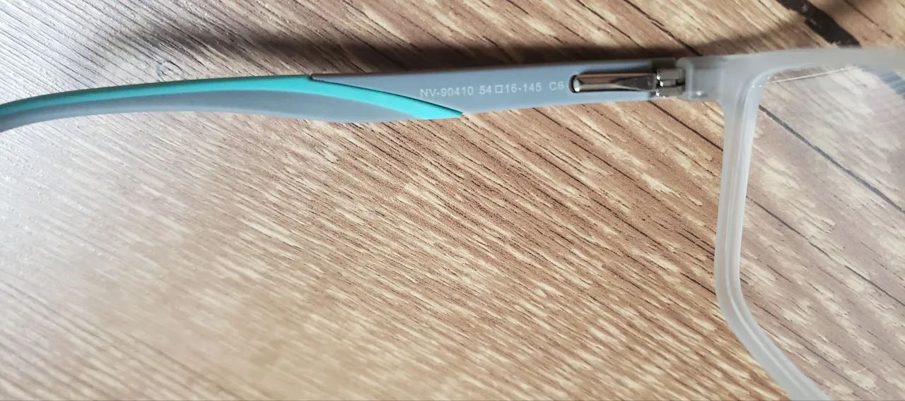 Oculos armação Transparente cinza e verde - Foto 5