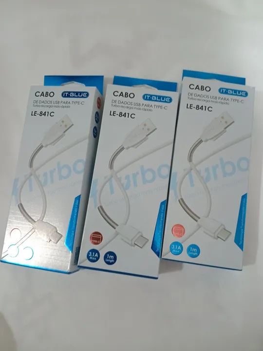 Cabo USB Type-C Turbo Recarga Rápida - IT BLUE - LE-841C