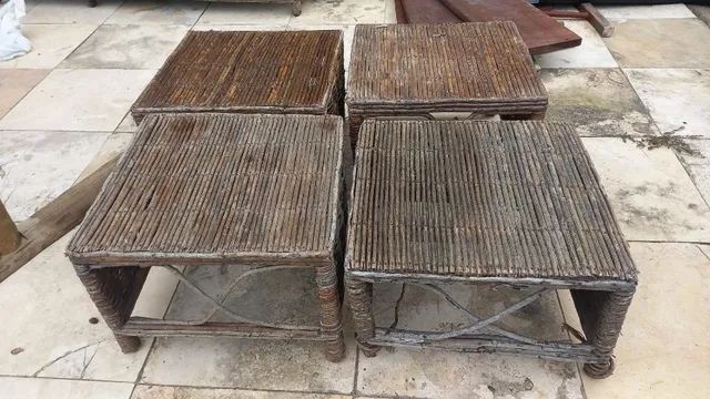 Mesa para Jardim área externa "Mesinhas rusticas  de cipó" Direto da Paraipaba - Foto 4
