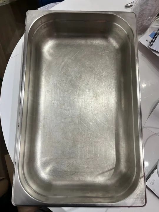 Kit 3 Cubas lisa 100mm inox gn 1/1 - kit 3 unidades