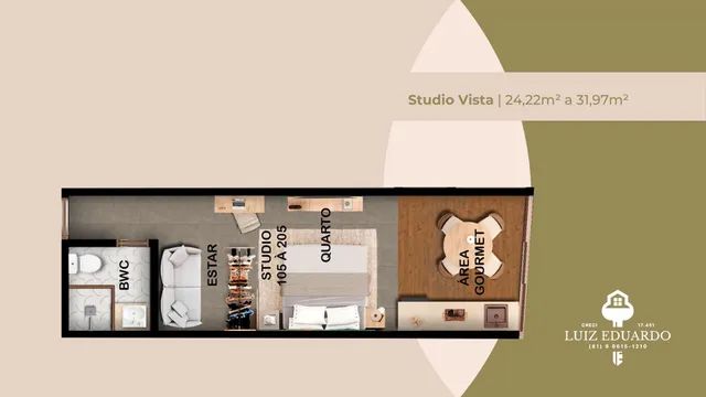 PRAIA DE CAMPAS EM TAMANDARÉ - FLAT 1 QUARTO 24m² a 80 m do mar - Foto 11