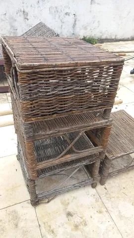 Mesa para Jardim área externa "Mesinhas rusticas  de cipó" Direto da Paraipaba - Foto 3
