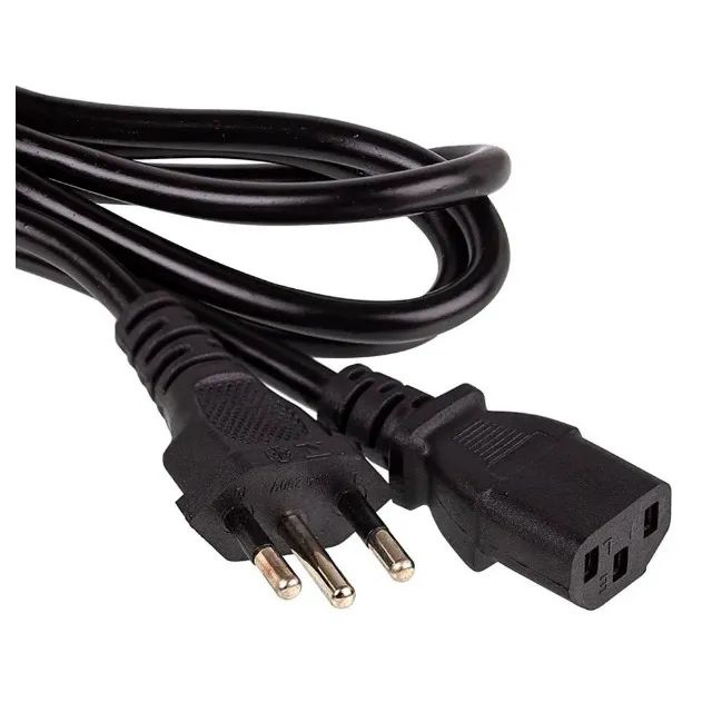 Cabo Forca Tripolar 1,5 Metros Fontes Atx Monitor Pc Padrão Inmetro Desktop