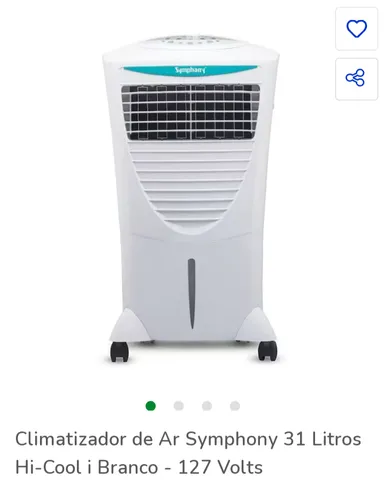 Climatizador de ar Symphony 31 litros 220v