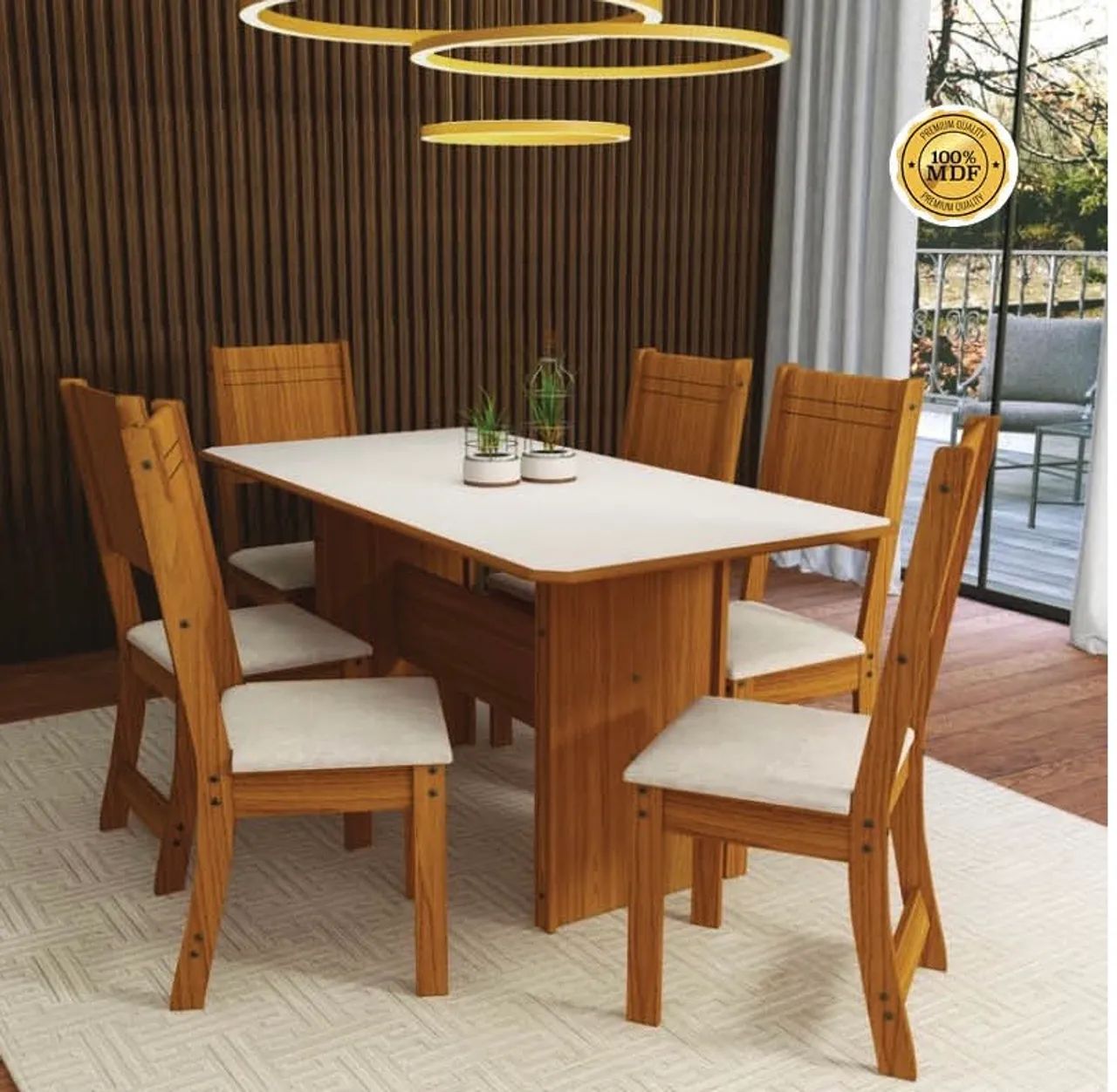 Mesa com 6 cadeiras 