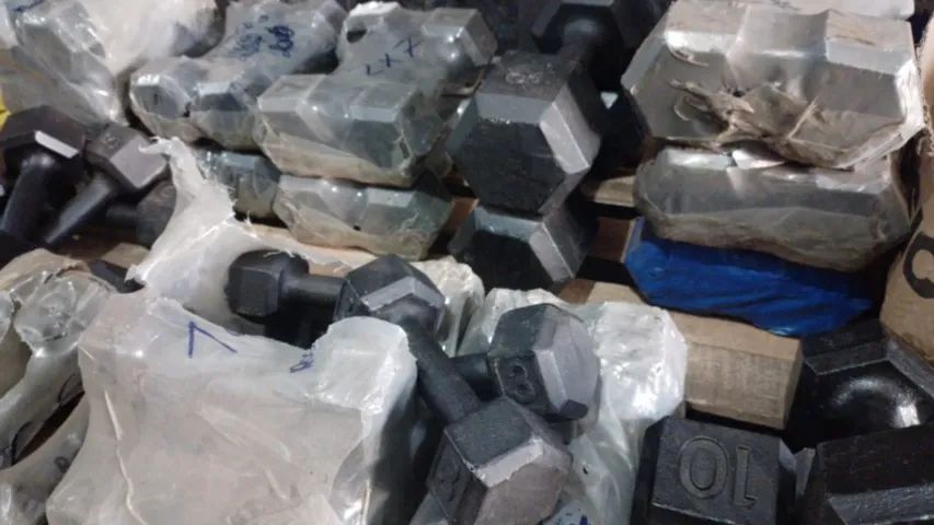 pesos anilhas barras halteres - Foto 3