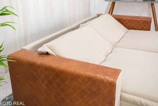 Sofá Retrátil Reclinável e Sofá Cama 2.20m Corinto Linho Até 12x - Frete Grátis  - Foto 2