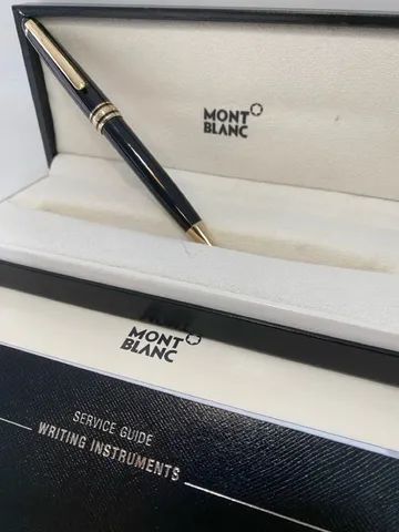 Caneta Montblanc Meisterstück Classiq Preto C/ Dourado Esferografica Origin Nova - Foto 2