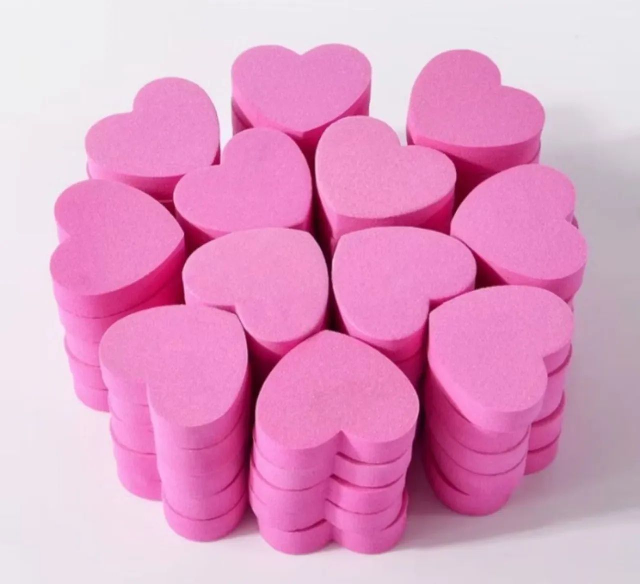 Kit com 10 unidades Mini Lixa de Unhas em Formato de Coração - Cor Rosa - Foto 2