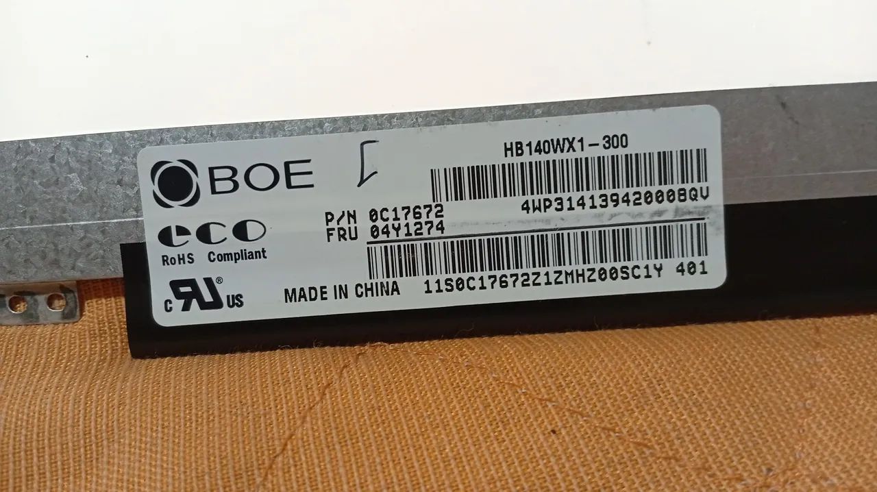 Tela pra notebook 14 polegadas led 40 pinos imagem prefeita  - Foto 3