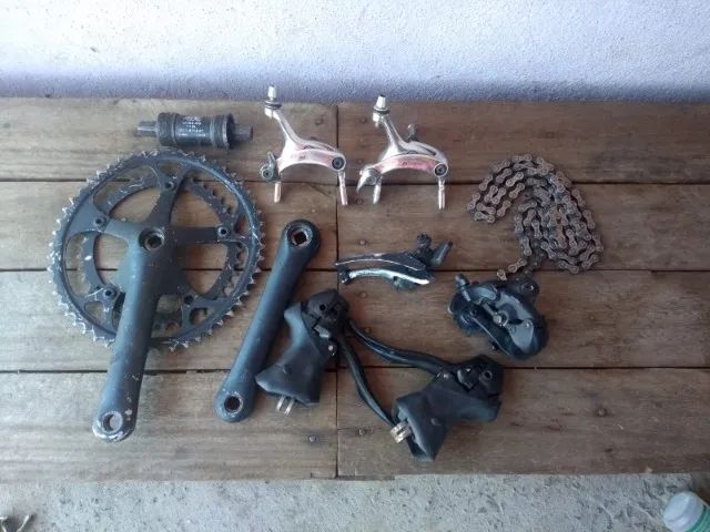 Grupo speed 2x8 shimano usado sti 