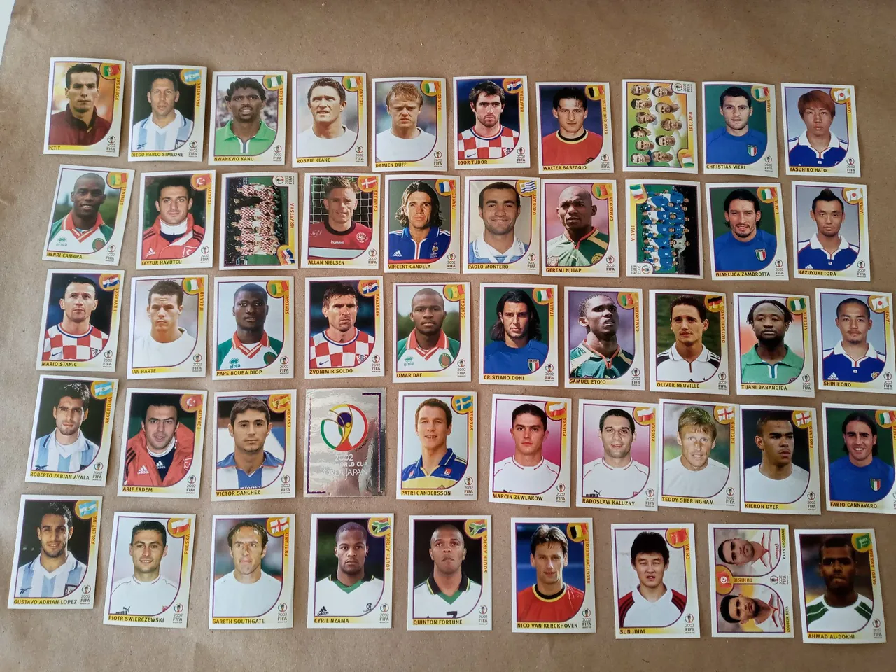 49 Figurinhas Copa do Mundo 2002 Made in Brazil