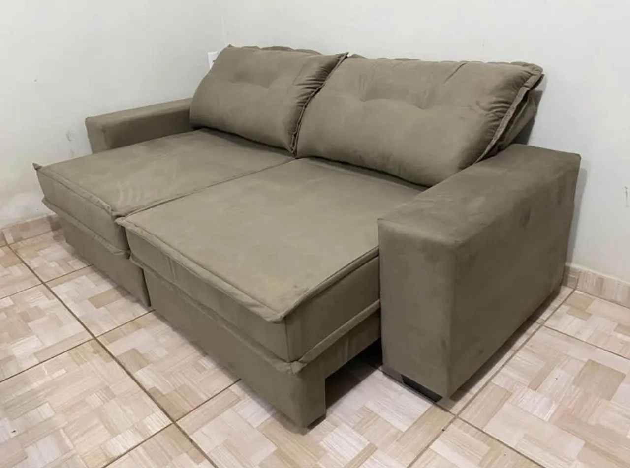Sofá Retrátil e Reclinável 2.30m NOVO ( Direto da Fábrica )  - Foto 5