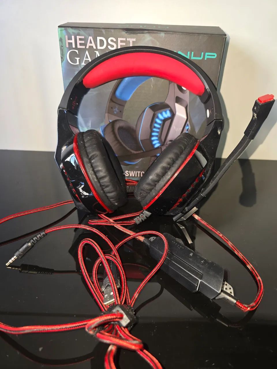 2 Headset sendo este Knup Gamer e este headset JBL Quantum 300 - Foto 3