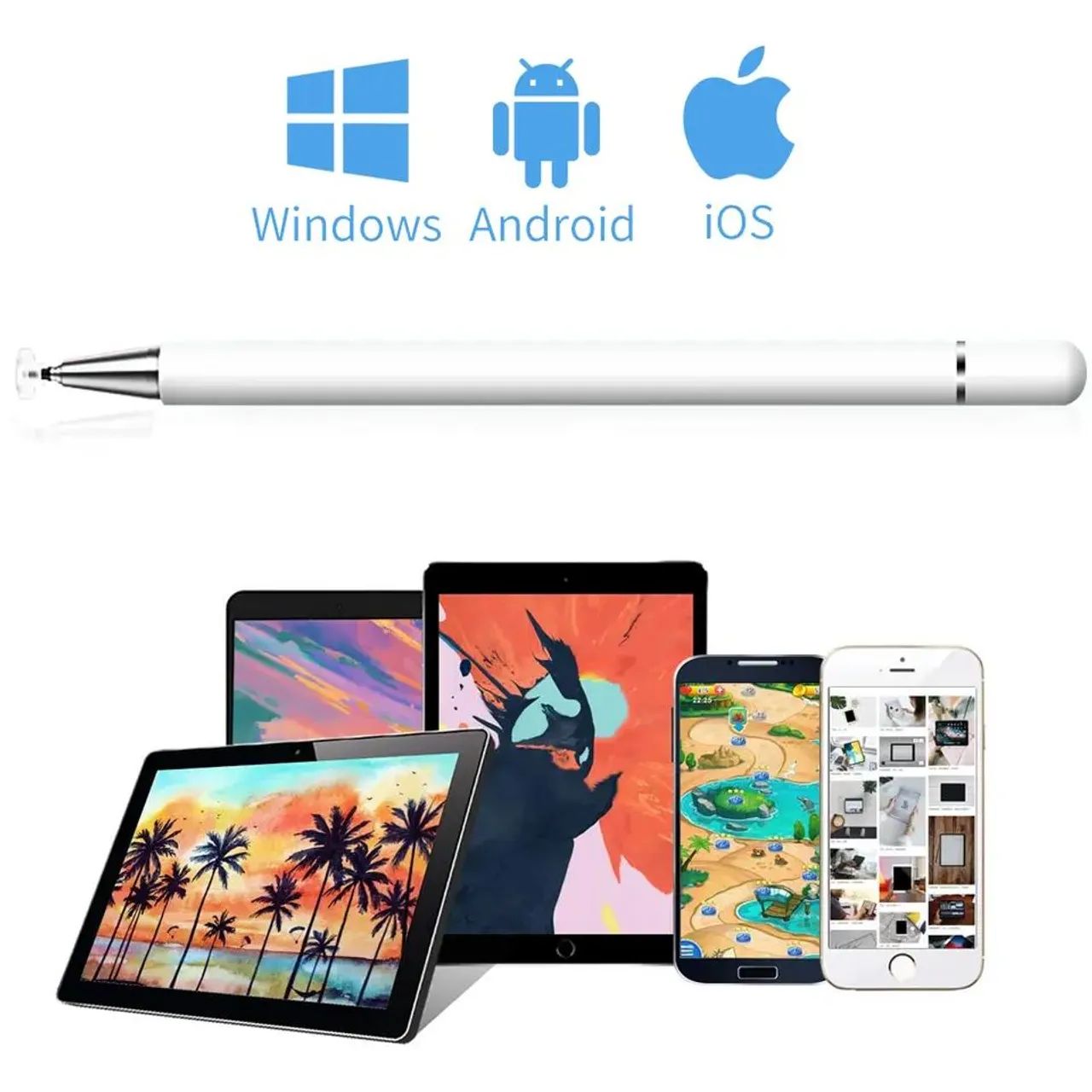 Caneta Stylus para Tela Touch Goojodoq Original  - Compatível com Windows, Android e iOS