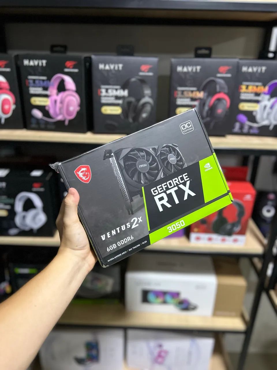 Placa de Vídeo MSI NVIDIA GeForce RTX 3050 VENTUS 2X OC, 6GB GDDR6, DLSS, Ray Tracing