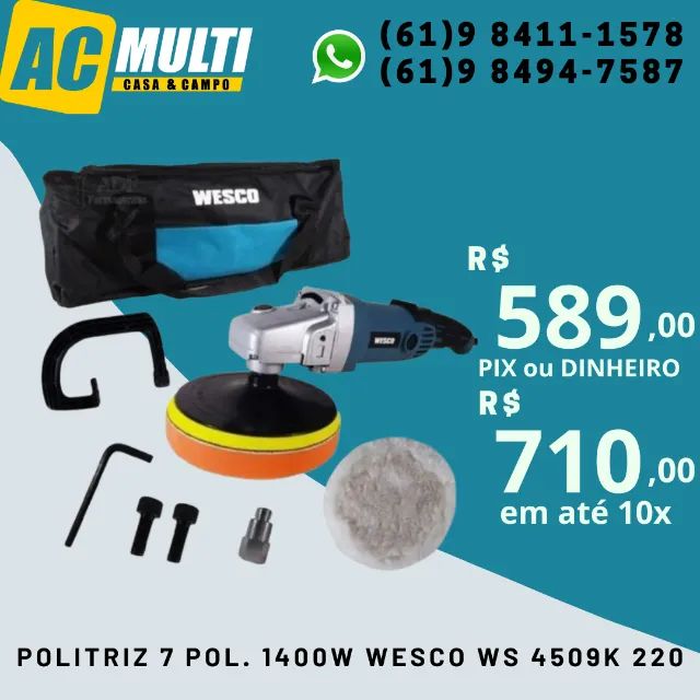 Politriz 7 Pol. 1400w Wesco Ws 4509k 220v
