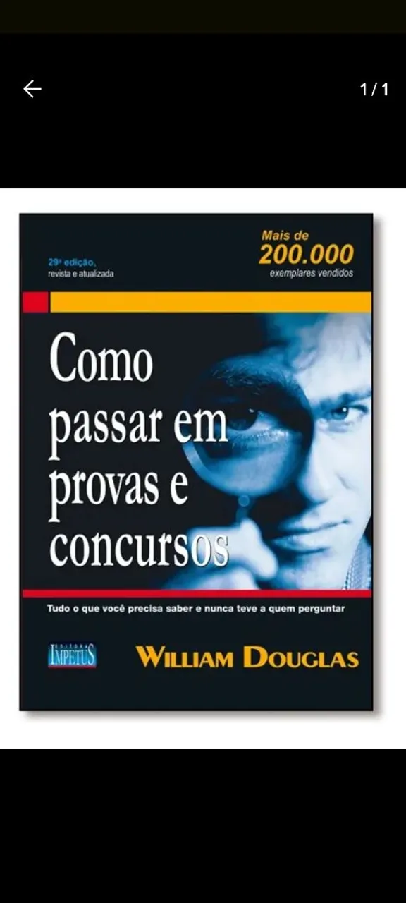 Livro Como Passar em Provas e Concursos - William Douglas