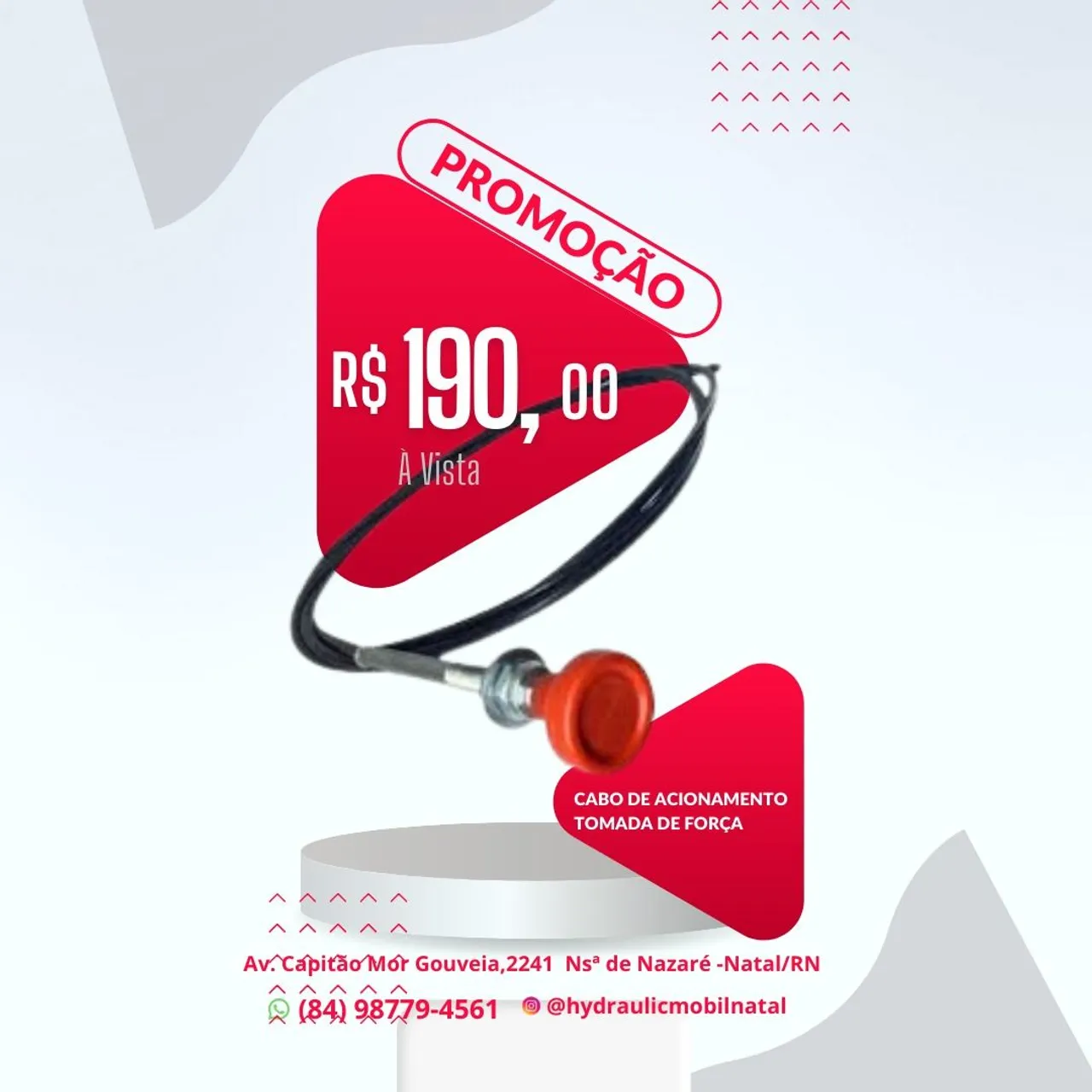 Cabo de Acionamento Tomada de Força - Promoção!