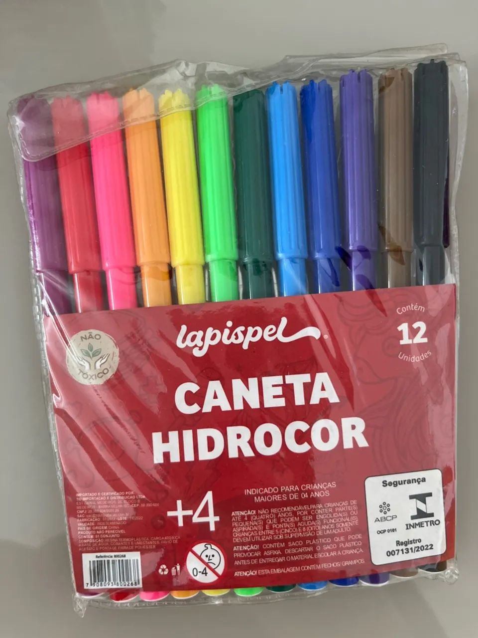 Caneta Hidrocor Lapispel 12 Cores